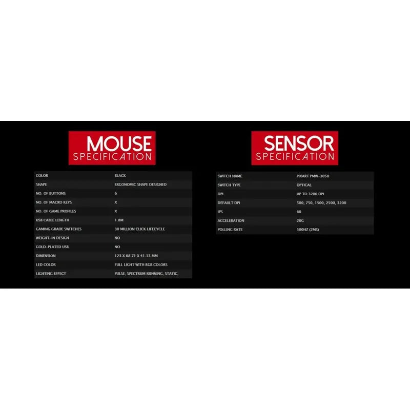 Mouse Thermaltake Talon V2 Gaming 3200dpi Negro