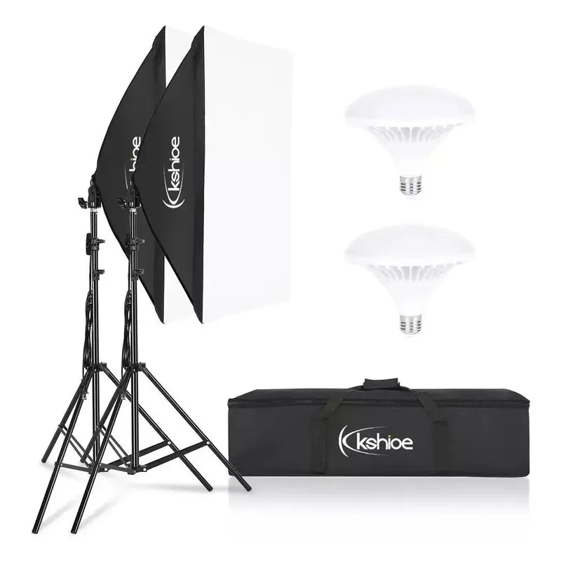 Kit De Iluminacion Softbox Kshioe De Luz Led 86