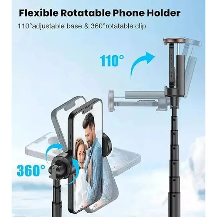 Trípode Toneof 60 Selfie Stick Todo En 1 Giratorio 360° Negro