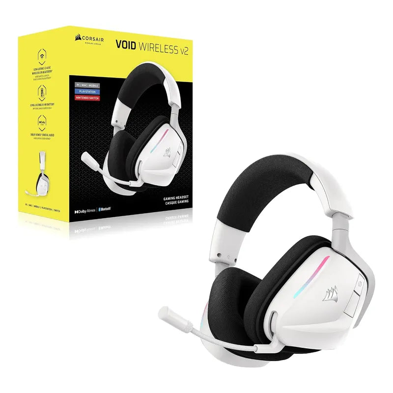Audifonos Gaming Corsair Void Wireless V2 Varias Plataformas Blanco