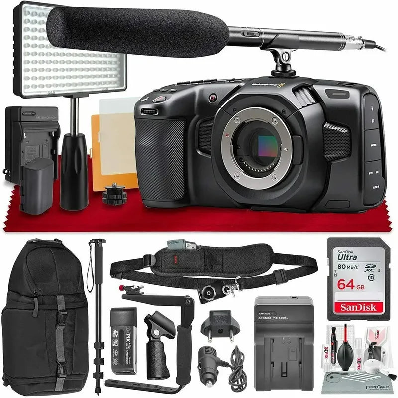 Camara Blackmagic Design Pocket Cinema 4k+ Video Bundle Negro