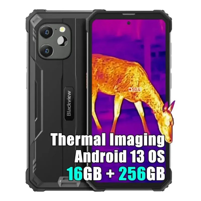 Blackview Bv8900 Camara Termica, 16gb+256gb, 10000mah, 64 Mp Negro
