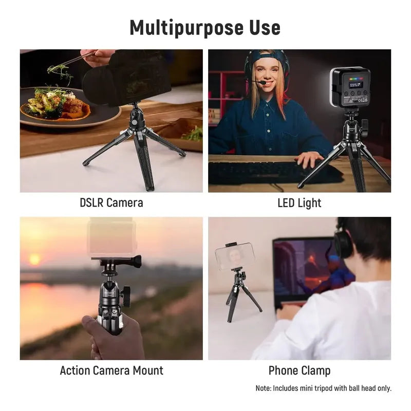 Mini Tripode Neewer De Mesa Metal Con Rótula De 360° Negro