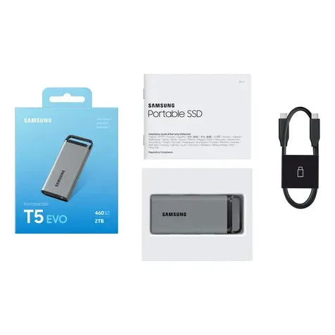 Disco Duro Ssd Portátil Samsung 2tb T5 Evo Usb 3.2 Gen 1