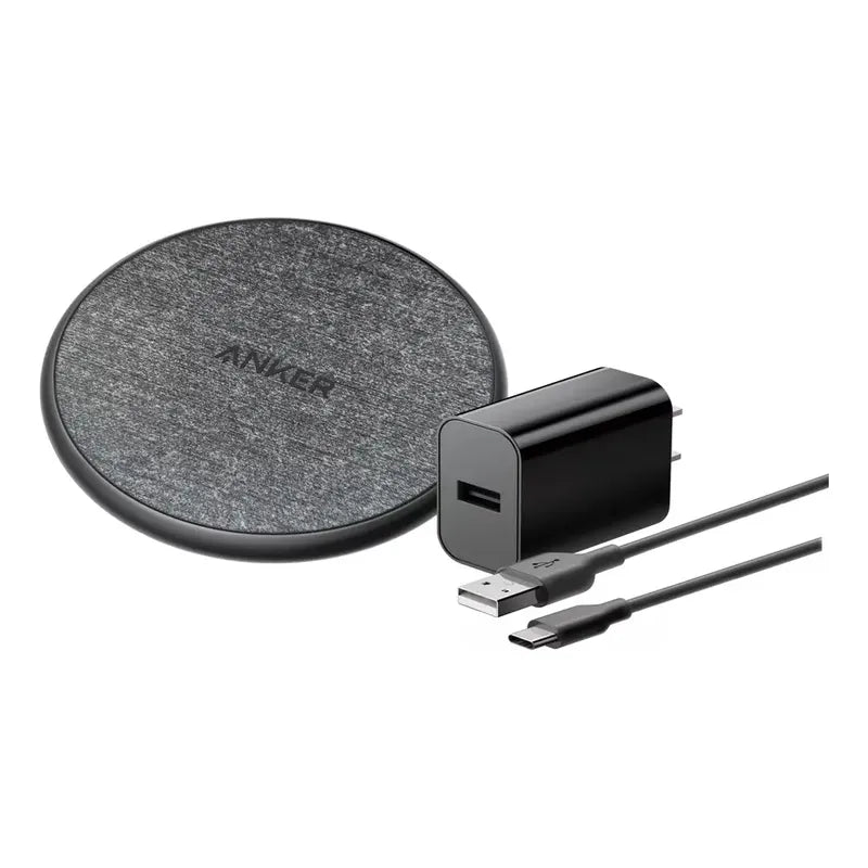 Cargador Anker Wireless 10w Con Cable +cargador De Pared 18w
