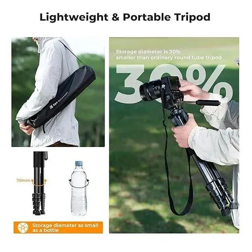 Tripode 75 K&f Concept Kf09.126 Camara Y Telefono Negro