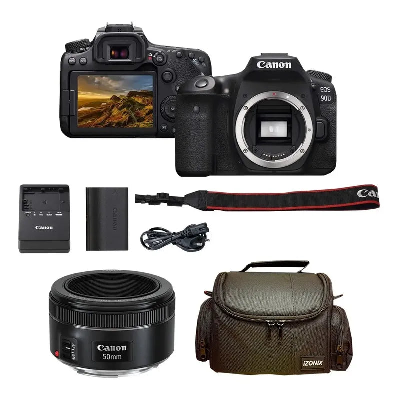 Camara Canon Eos 90d Dslr+ Lente 50mm+ Bolso
