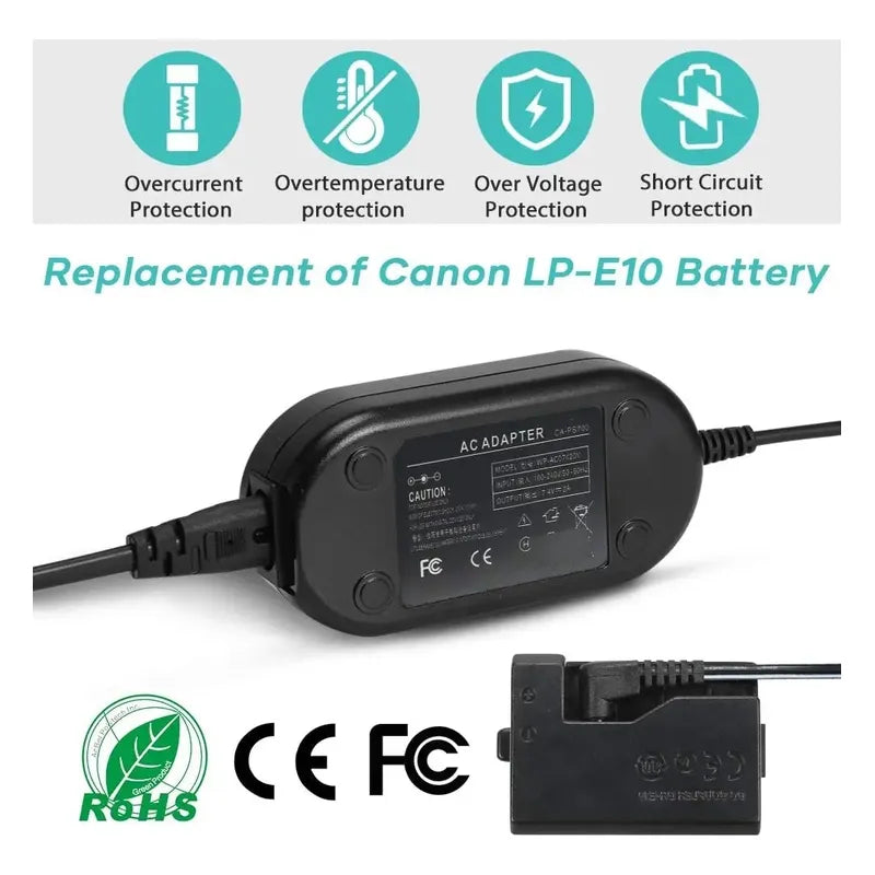 Ack-e10 Adaptador De Corriente Altena Para Camaras Canon
