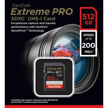 Memoria Sandisk Extreme Pro 512gb Sdxc Uhs-i Card