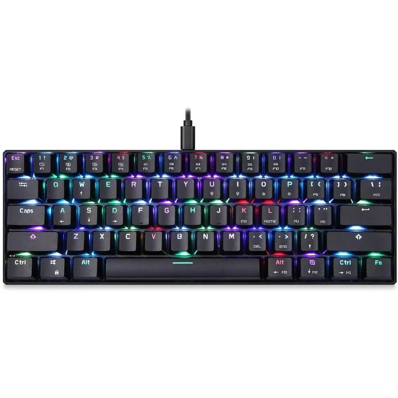 Teclado Mecanico Motospeed Ck61 60% Rgb Gaming Blue Switch Negro