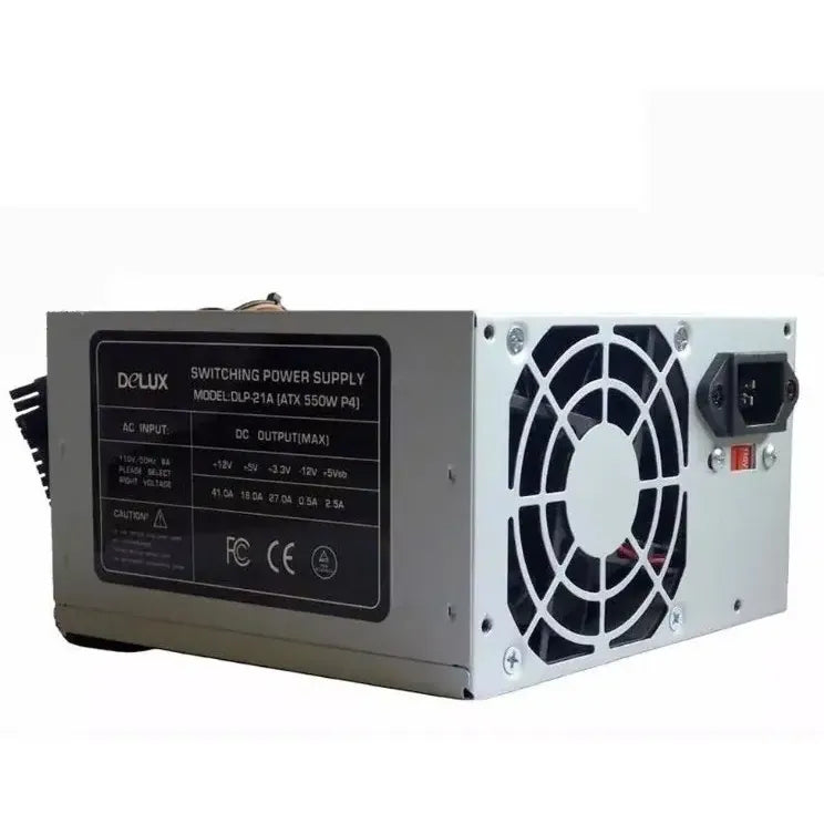 Fuente De Poder 550 Watts Atx Marca Delux Computador Gris