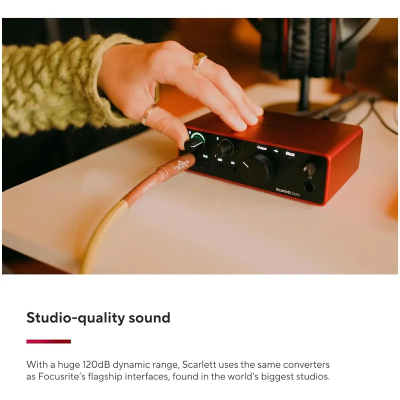 Interfaz De Audio Focusrite Scarlett Solo 4ta Gen