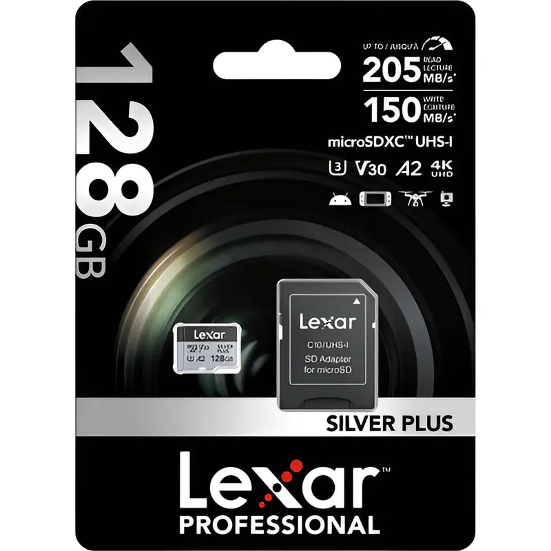 Memoria Microsdxc Lexar Silver Plus Uhs-i 128gb 205/150 Mb/s