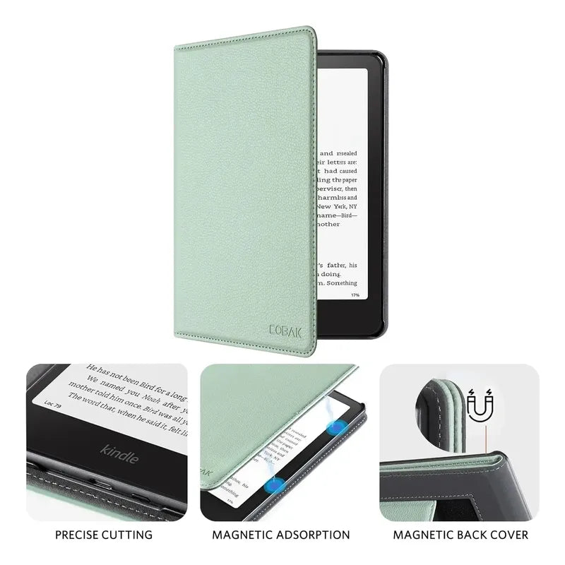 Funda Protectora Kindle Paperwhite7 12gen/colorsoft Magsafe Verde Claro