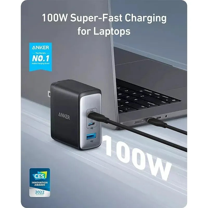 Cargador Anker 100w Usb/usb C Iq Carga Rapida
