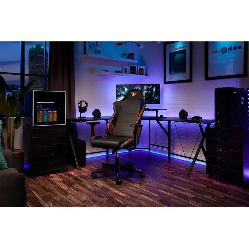 Silla Ergonómica Para Juegos Respawn 110 Faze Clan Edition Negro Cuero Sintético