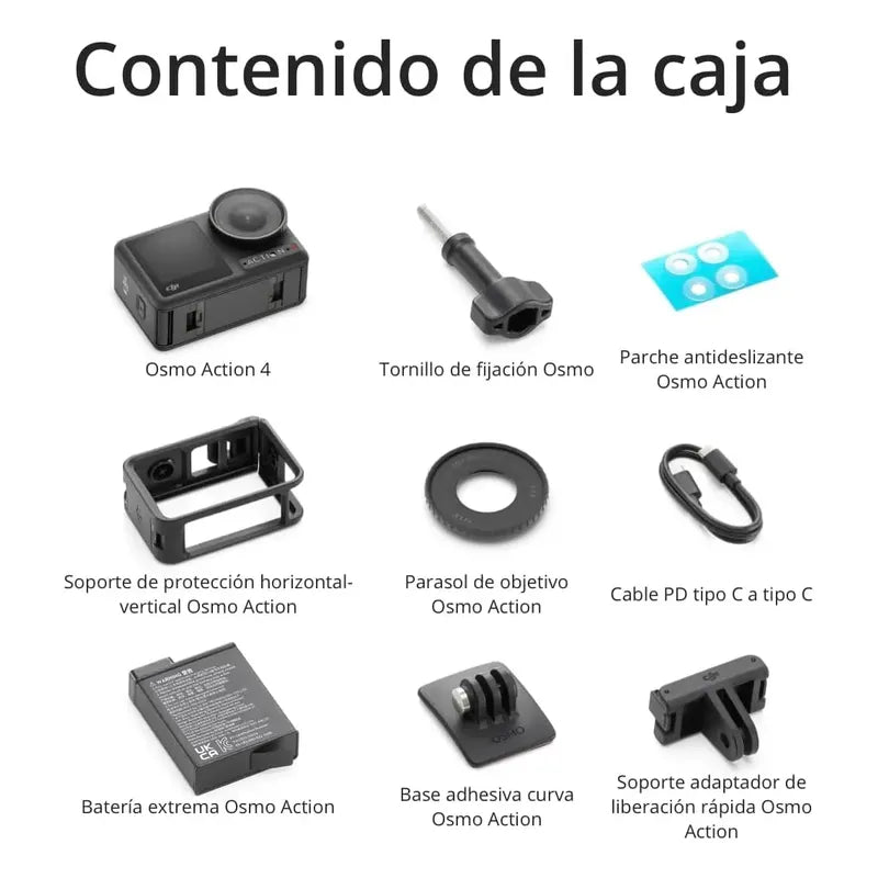 Cámara Dji Osmo Action 4 Essential Combo Gris Oscuro