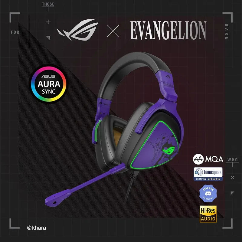 Audifinos Asus Rog Delta S Eva Edition Púrpura