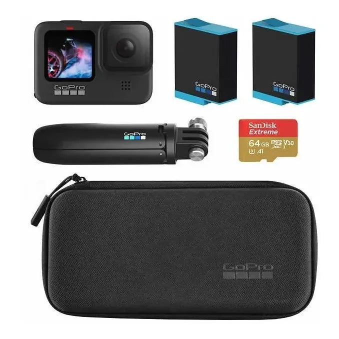 Gopro 9 Pack 2 Batería, Shorty, Microsd 64gb, Maletin Negro