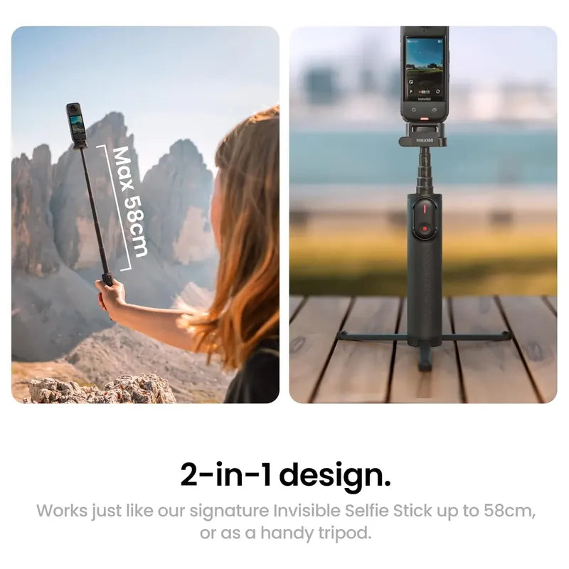 Insta360 TriPod Invisible Plegable 2 En 1 Con Control Remoto Negro