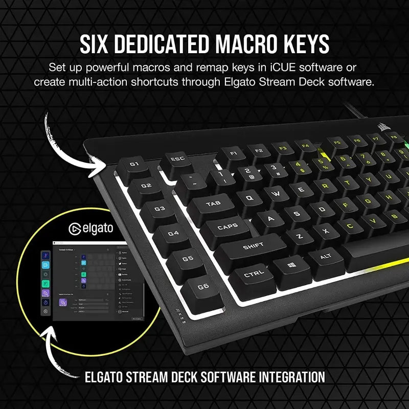 Nueva Version Teclado Corsair K55 Rgb Pro Icue Elgato