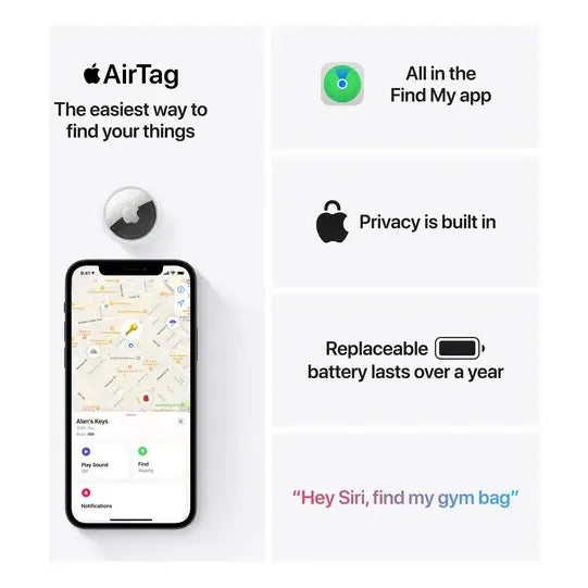 Apple Airtag Dispositivo De Localización Gps A2187 1 Pack Blanco
