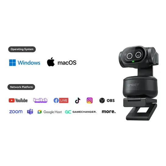Camara Web Emeet Pixy Dual- Camara Ptz 4k Negro