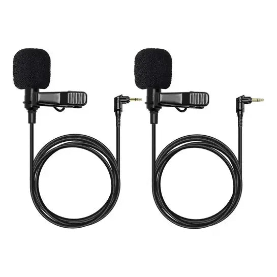 Kit 2 Micrófonos Solapa Lavalier Hollyland Negro