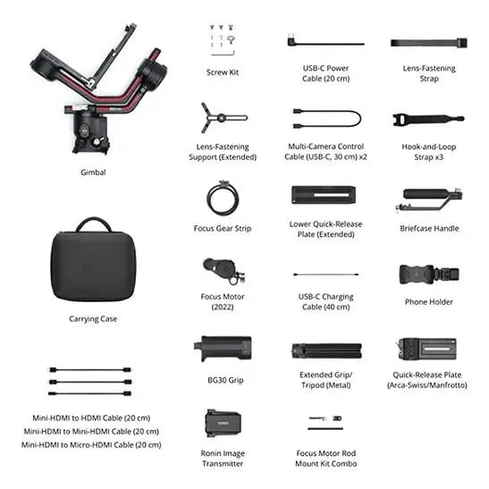 Estabilizador Gimbal Dji Ronin Rs 3 Pro Combo, 12 Horas Negro