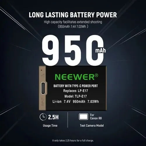Batería Recargable Neewer Lp-e17 Usb-c 7,4 V, 950 Mah