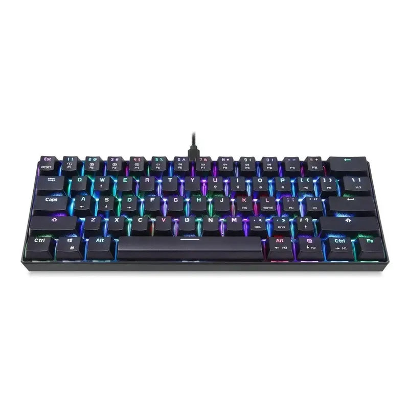 Teclado Mecanico Motospeed Ck61 60% Rgb Gaming Blue Switch Negro