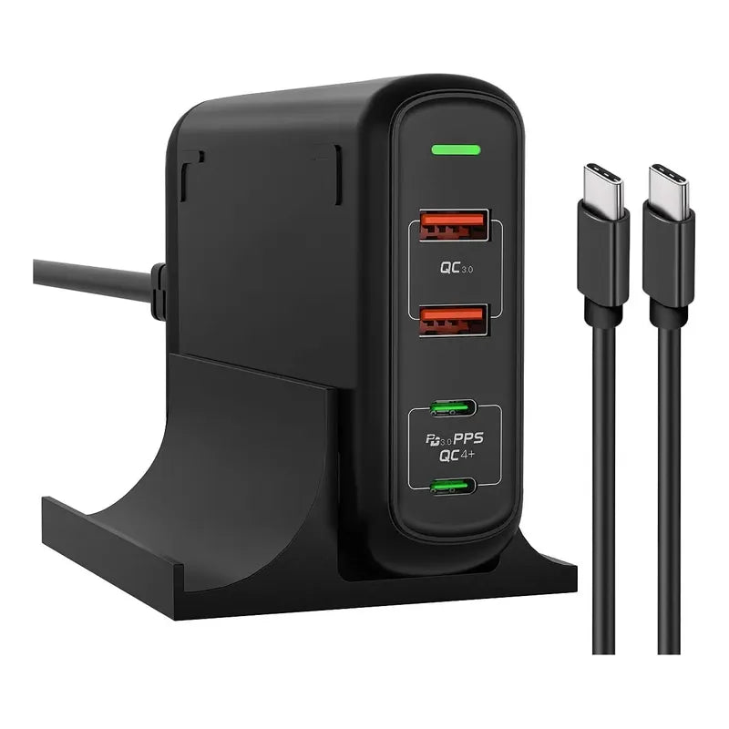 Cargador Tm Viajero Usc C 4puertos Carga Rapida 150w Negro