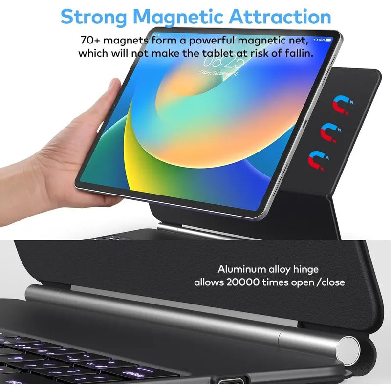 Funda Con Teclado Para iPad Air 13/iPad Pro De 12,9