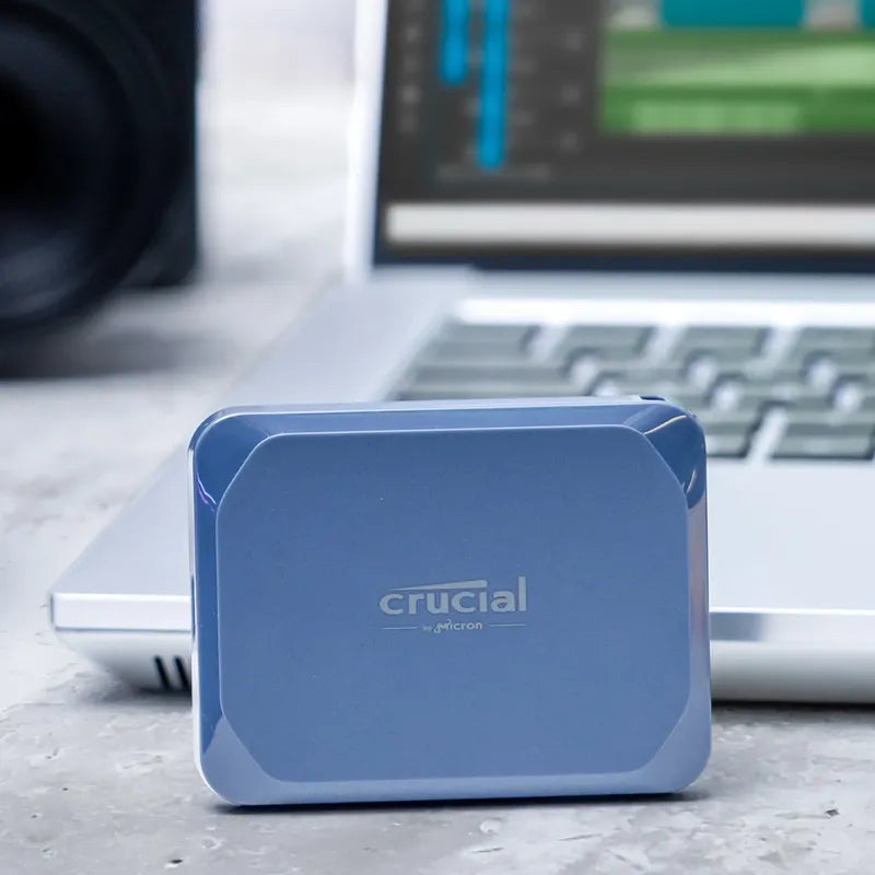Disco Ssd Portatil Crucial X10 4tb Usb 3.2gen 2x2 2,100mb/s Azul Acero