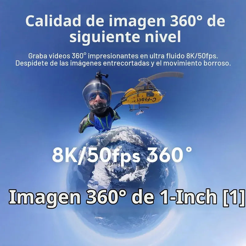 Cámara De Acción Dji Osmo 360 Essential Combo 8k 50fps Negro