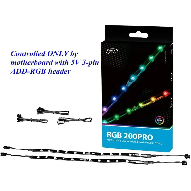 Tira Cinta Led Rgb Deepcool 5050 Direccionable Aura Sync Negro