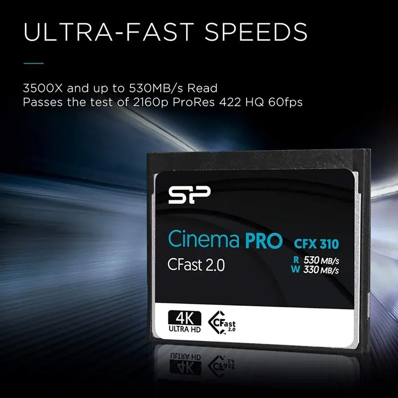 Tarjeta De Memoria Sp Cinema Pro Cfx 310 Cfast 2.0 De 128 Gb