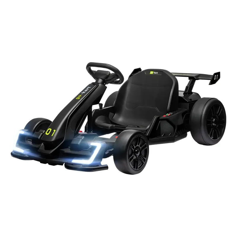 Go-kart Eléctrico 24v 12km/h Asiento Ajustable Arranque Suav Negro