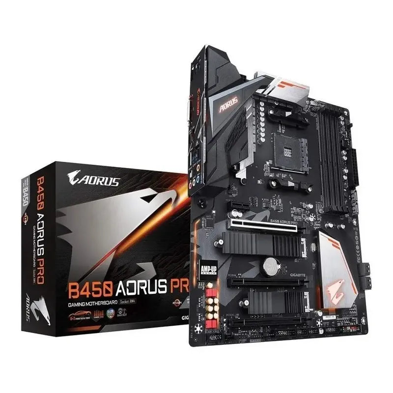 Tarjeta Madre Gigabyte B450 Aorus Pro Wifi Negro