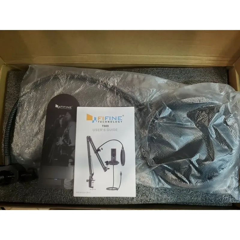 Micrófono Condensador Profesional Fifine 669+base Accesorios