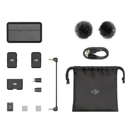 Micrófono Dji Mic Wireless Doble Canal Bateria 15hrs Negro