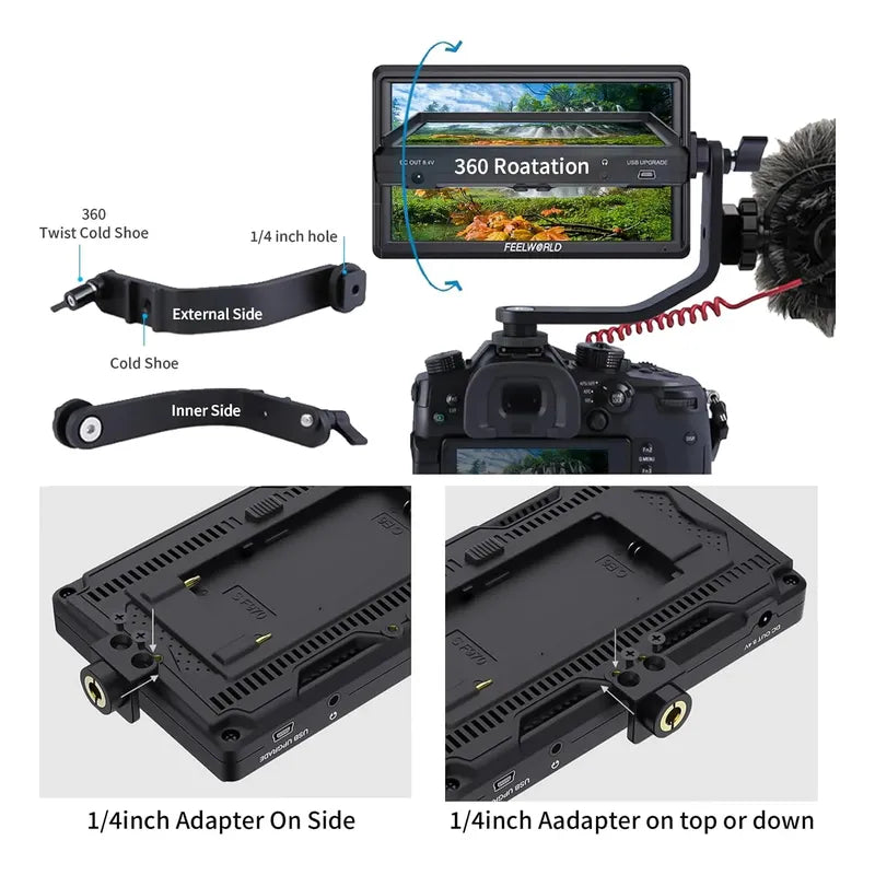 Monitor De Video Para Camaras Dslr Feelworld S55 V3 6 PuLG