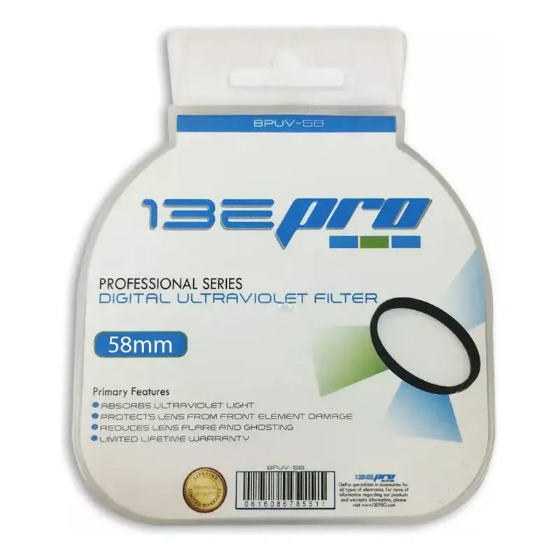 Kit De Limpieza Lentes Profesional + Filtro Uv I3epro 58 Mm