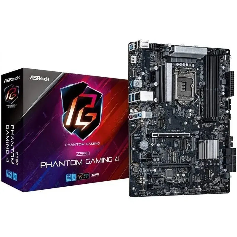 Tarjeta Madre Asrock Z590 Phantom Gaming 4 Intel 11gen Negro
