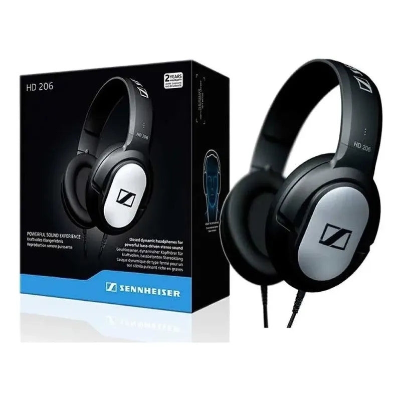 Sennheiser Hd 206 Auriculares Supraaurales, Entrega Inmediat Negro