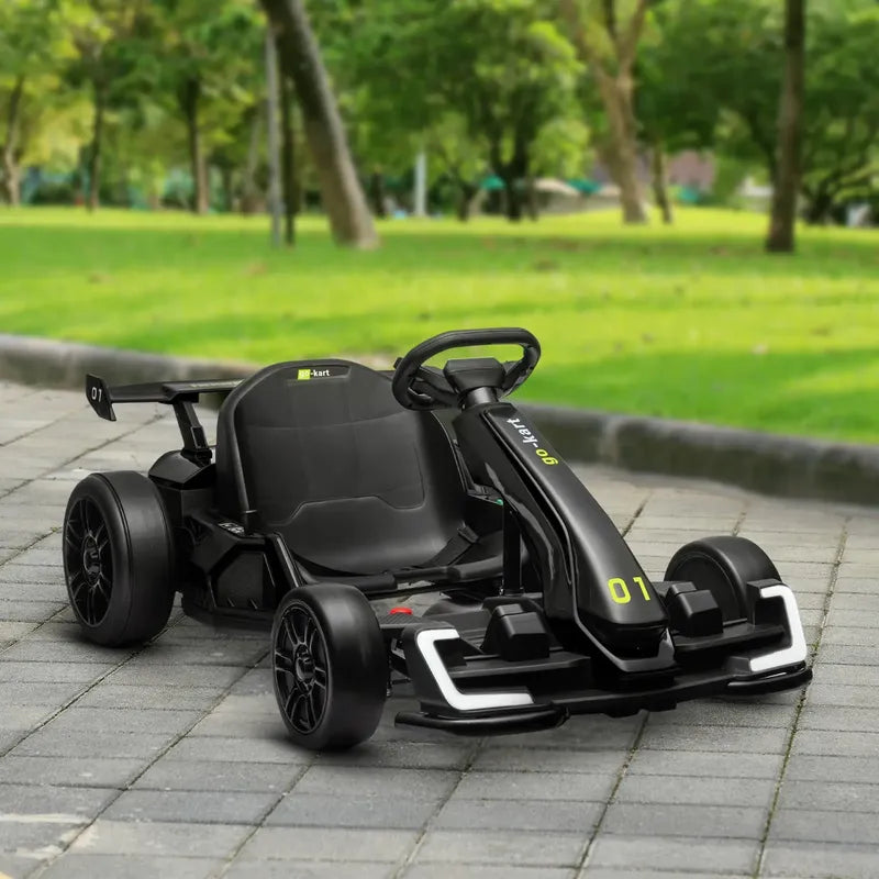 Go-kart Eléctrico 24v 12km/h Asiento Ajustable Arranque Suav Negro