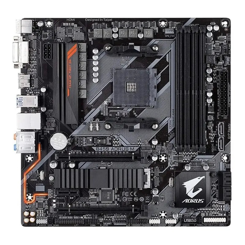 Tarjeta Madre Gigabyte B450 Aorus M Amd Ryzen Am4 M.2 Micro Negro