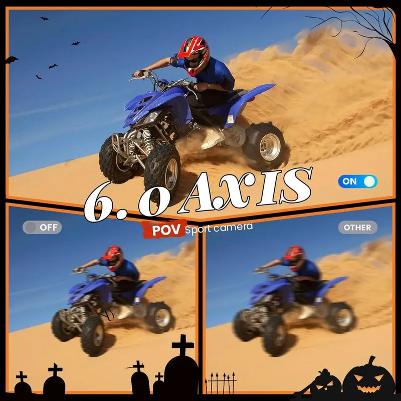 Cámara De Acción Q60 4k60fps Tarjeta De 64 Gb Negro
