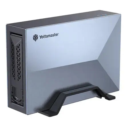 Case Nas Yottamaster Para Hdd/ssd Sata De 2,5 Y 3,5 Gris Oscuro