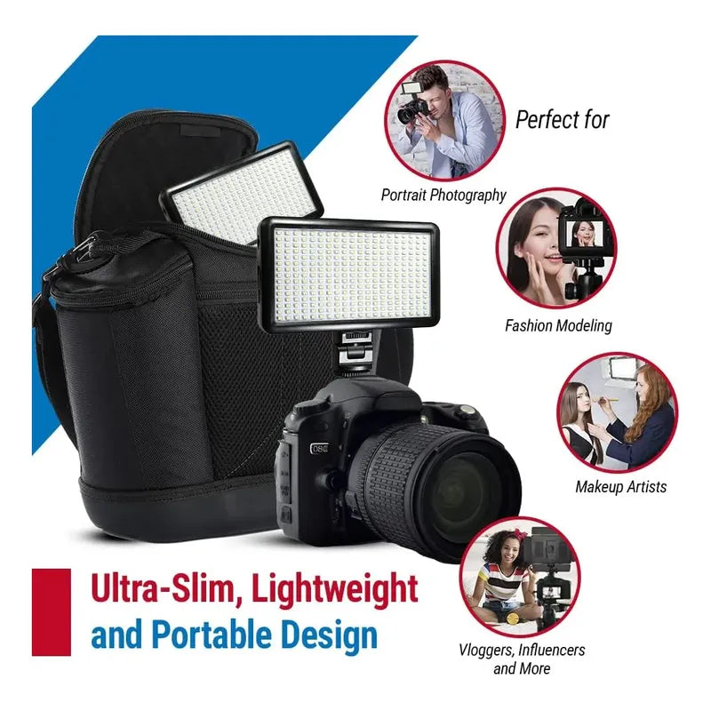 Kit Luz Fotográfica Y De Vídeo Vidpro Led-530 3200k-5600k
